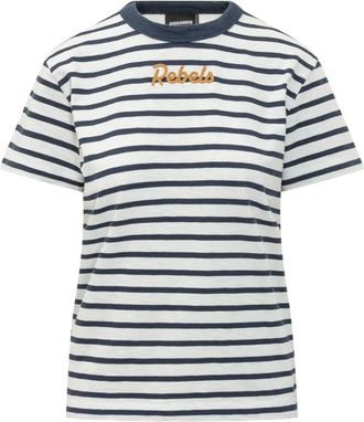 Dsquared2 Gestreept T-shirt - Dames - T-shirts - Veelkleurig - M - Tops