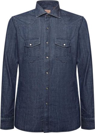 Borriello Hombre, Camisas, Azul, Talla: M