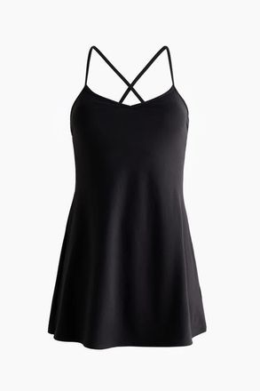 H&M Tennis Dress With Softmove in Black at Nordstrom, Size Xx-Large