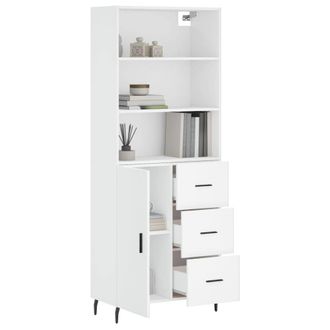 Berkfield Home Highboard White 69.5x34x180 cm Engineered Wood