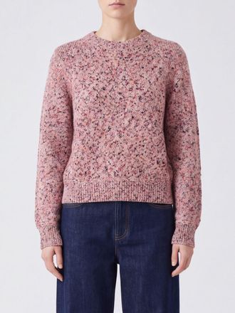 Isabel Marant Abstract Print Cotton Crewneck Jumper with Dropped Shoulders