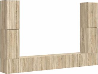 vidaXL Conjunto De Mueble De Tv 8 Uds. Roble Sonoma Vidaxl