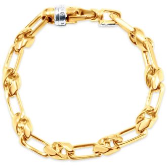 Pompeii3 Mens Link 14k Gold (44gram) or Platinum (71gram) 6-8mm Bracelet 8.5