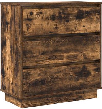 vidaXL Vidaxl - Armario de Noche con cajón con Roble ahumado 71 x 34.5 x 75 cm