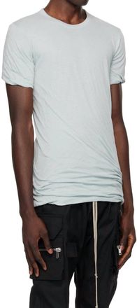 Rick Owens Double Short Sleeve Tee In Pale Blue