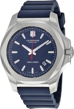Victorinox by Swiss Army Swiss Army INOX Blue Dial Blue Rubber Mens Watch 241688.1