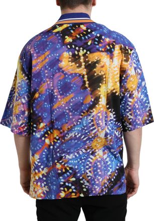 Dolce & Gabbana Mens Multicolor Luminarie Print Cotton Casual Shirt