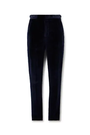 Richard James Chapman Straight-Leg Cotton-Velour Trousers