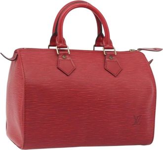 Louis Vuitton Speedy Epi Leather Red Leather Handbag (Pre-Owned)
