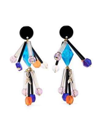Patrizia Pepe Techno Pop Fly-charm earrings - women - Aluminium/Polystyrene - One Size - Black