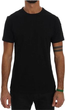 Daniele Alessandrini Zwarte Katoenen Crewneck T-Shirt - Heren - T-shirts - Zwart - S - Katoen - Tops