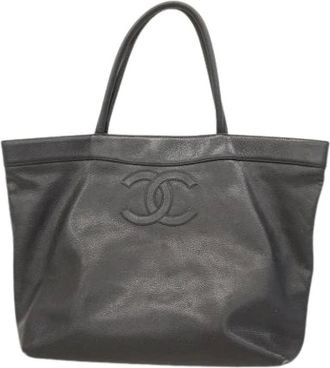 Chanel Pre-owned Tote Bags, female, Black, Size: ONE SIZE Pre-owned Vintage Tote