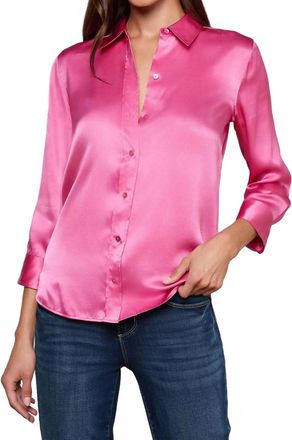 L'agence Womens Sleeve Blouse In Pinktober
