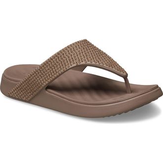 Crocs Getaway Gems Flip Flop in Latte at Nordstrom, Size 10