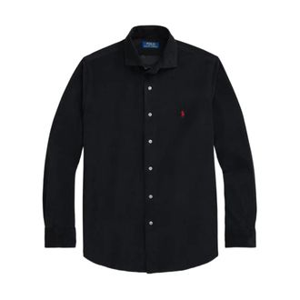 Polo Ralph Lauren Custom Fit Corduroy Shirt - Heren - Casual Overhemden - Zwart - M - Katoen - Overhemden
