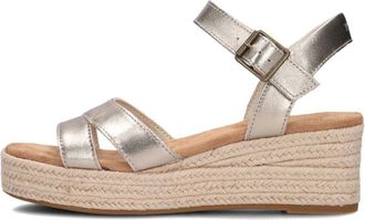 Toms Gouden Audrey Sandalen - Dames - Sleehakken - Geel - 37 EU - Leer - Schoenen