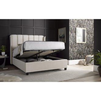 Bedmaster Aurora Warmstone Velvet Ottoman Bed Double