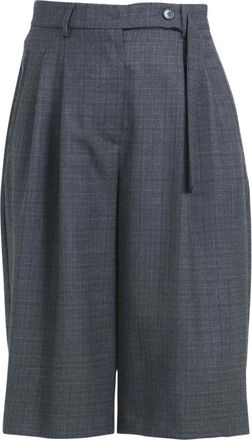 Mauro Grifoni Korte Broeken, Dames, Grijs, S, Leer, Lange Shorts