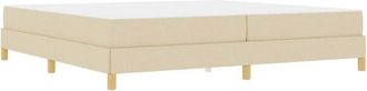 vidaXL Vidaxl - Cama Tipo Box Spring Crema, Marr&oacute;n 200 X 200 Cm