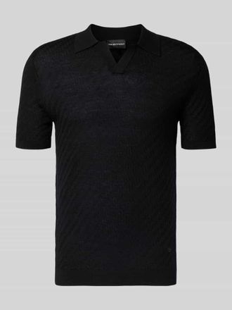 Emporio Armani Slim Fit Poloshirt mit Lyocell-Anteil in Black, Gr&ouml;&szlig;e XXL
