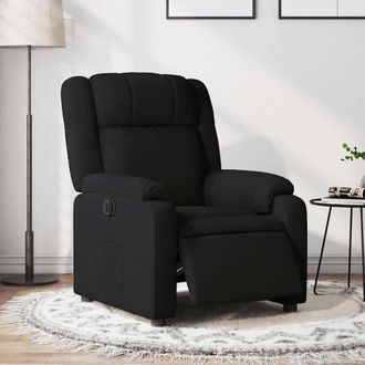 vidaXL Sill&oacute;n Reclinable El&eacute;ctrico De Tela Negro Vidaxl