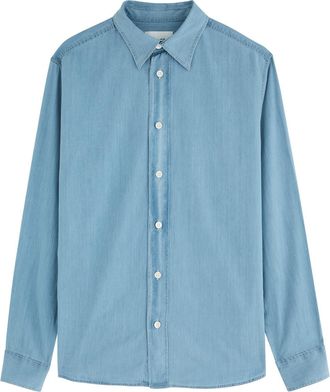 Nn.07 Colby Chambray Shirt - Blue - L