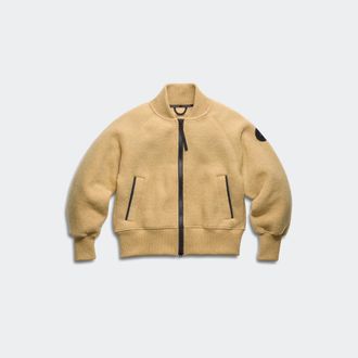 Canada Goose Sierra Fleece Bomber Black Disc (Women, Ecru Beige, XS)