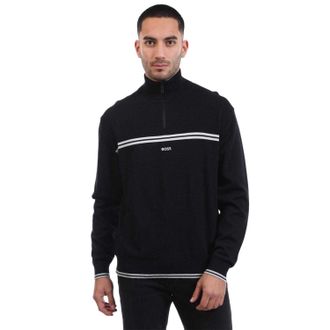 HUGO BOSS Heren K Zone Katoen Regular Pullover (Donkerblauw)