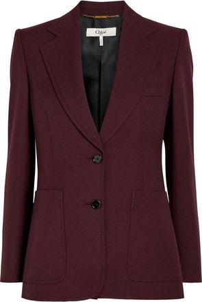 Chlo&eacute; Single Breased Wool Blazer - Purple - 42 (UK14 / L)