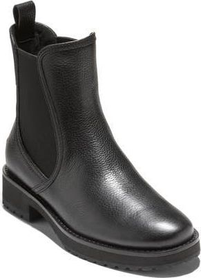 Cole Haan Lyndon Waterproof Chelsea Boot in Black Leather Wp at Nordstrom Rack, Size 8.5