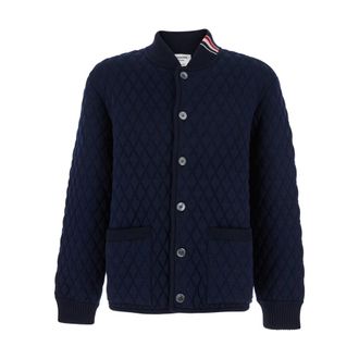 Thom Browne Heren, Jassen, Blauw, Maat: XL Wol