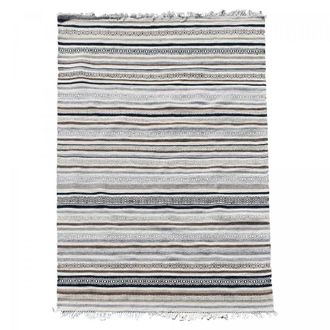 Un amour de tapis Alfombra kilim de lana tejida a mano, beige 160x230