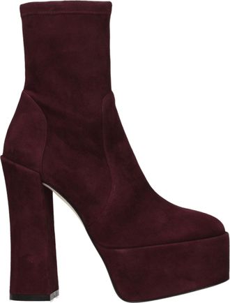 Stuart Weitzman Purple Leather Ankle Womens Boots