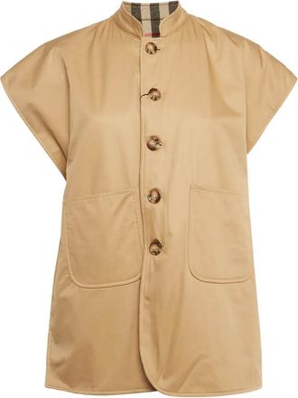 Burberry Canotta Sarah a quadri - Toni neutri