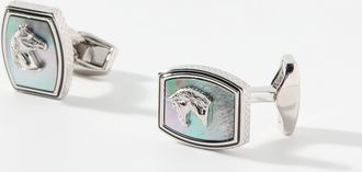 Tateossian Mens Ascot horses mother-of-pearl cuff links