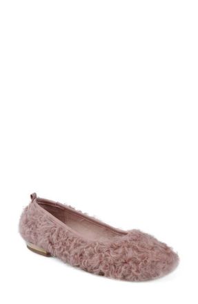 Artisan by Zigi Quincy Faux Fur Flat in Pink Leather at Nordstrom, Size 7