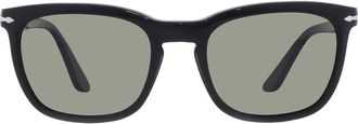 Persol Polarized Green Square Unisex Sunglasses PO3193S 95/58 55
