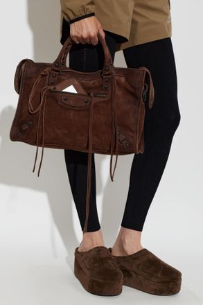 Balenciaga Le City Medium Bag, Womens, Brown