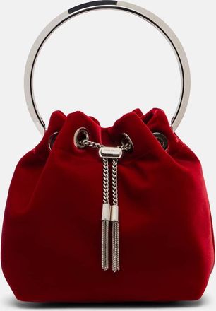 Jimmy Choo London Bon Bon Small velvet bucket bag