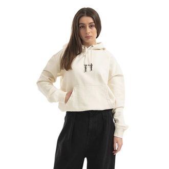 Tom Wood Hoodies & sweatvesten, Dames, Beige, M, Katoen, Eden Sweatshirt 22191.015