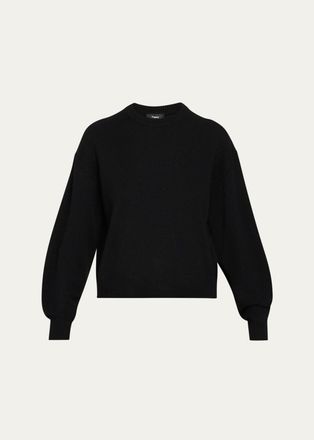 Theory Cashmere Cropped Crewneck Sweater