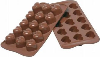 OEM Material De Silicona, Color Marr&oacute;n, Forma De Coraz&oacute;n, Conjunto De Dos Piezas