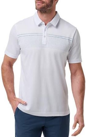 Travis Mathew Overstay Chest Stripe Polo in White at Nordstrom Rack, Size Xx-Large