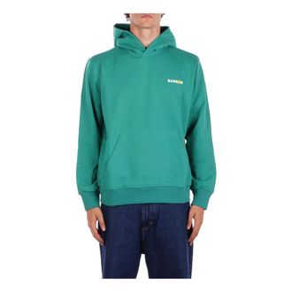 Barrow Hoodies, male, Green, Size: XL Logo Hoodie with Unique Pocket and Print
