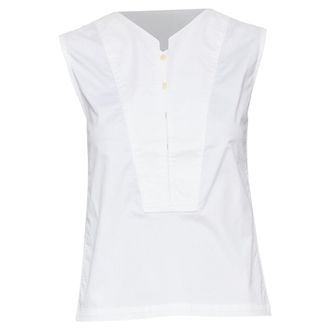 Christophe Lemaire white cotton blend top