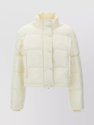 Courr&egrave;ges cropped high collar quilted jacket