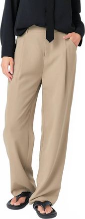 Grey Lab Wide Leg High Waisted Trouser In Khaki