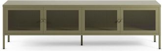 Rendez-Vous D&eacute;co Mueble De Tv Latem De Metal Verde Caqui 4 Puertas, 160 Cm