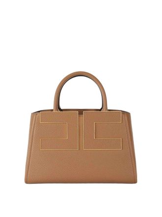 Elisabetta Franchi Faux-Leather Logo Tote Bag