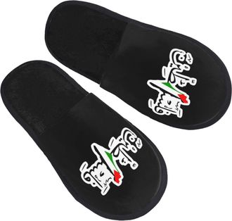 Generic Shoes Palestine Arabic Name With Palestinian Flag Comfy Slippers Soft Cotton Slippers For Big Kid Adult Trip L